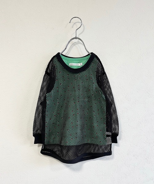CALMIA（カルミア）の「レイヤードメッシュトップス（100～150cm）（Tシャツ/カットソー・キッズ・ブラック/ブルー/オフホワイト・100/110/120/130/140/150）」の9枚目の写真