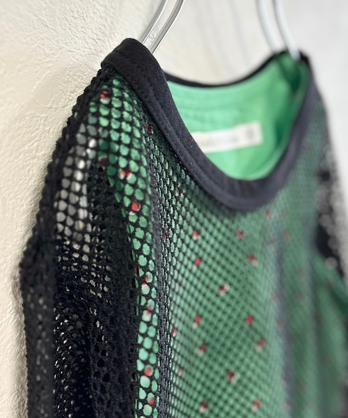 CALMIA（カルミア）の「レイヤードメッシュトップス（100～150cm）（Tシャツ/カットソー・キッズ・ブラック/ブルー/オフホワイト・100/110/120/130/140/150）」の8枚目の写真