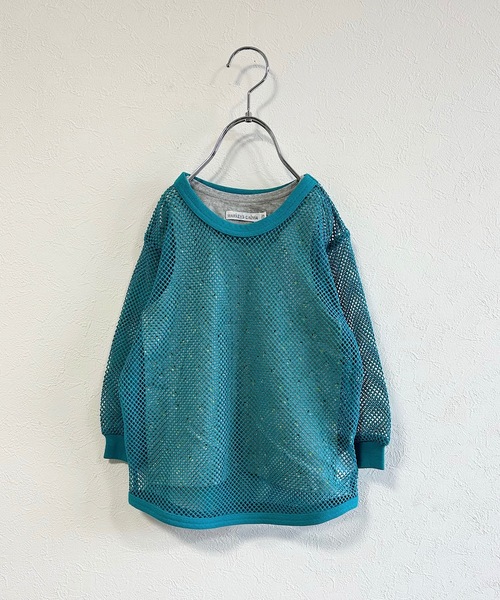 CALMIA（カルミア）の「レイヤードメッシュトップス（100～150cm）（Tシャツ/カットソー・キッズ・ブラック/ブルー/オフホワイト・100/110/120/130/140/150）」の12枚目の写真