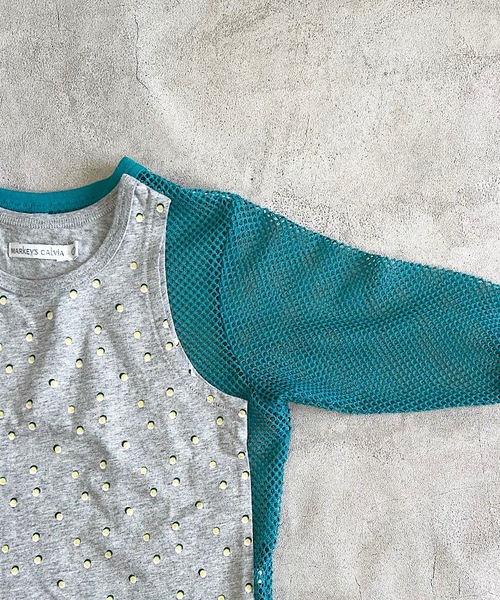 CALMIA（カルミア）の「レイヤードメッシュトップス（100～150cm）（Tシャツ/カットソー・キッズ・ブラック/ブルー/オフホワイト・100/110/120/130/140/150）」の14枚目の写真