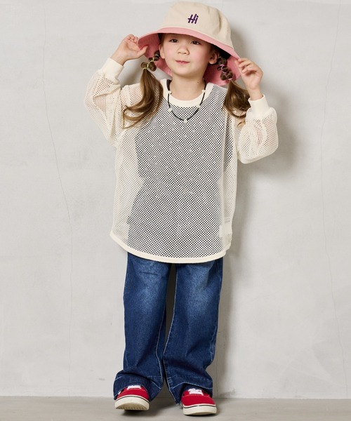 CALMIA（カルミア）の「レイヤードメッシュトップス（100～150cm）（Tシャツ/カットソー・キッズ・ブラック/ブルー/オフホワイト・100/110/120/130/140/150）」の17枚目の写真