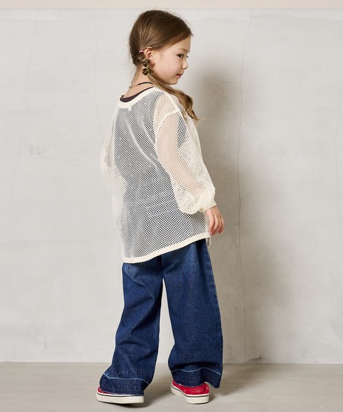 CALMIA（カルミア）の「レイヤードメッシュトップス（100～150cm）（Tシャツ/カットソー・キッズ・ブラック/ブルー/オフホワイト・100/110/120/130/140/150）」の19枚目の写真