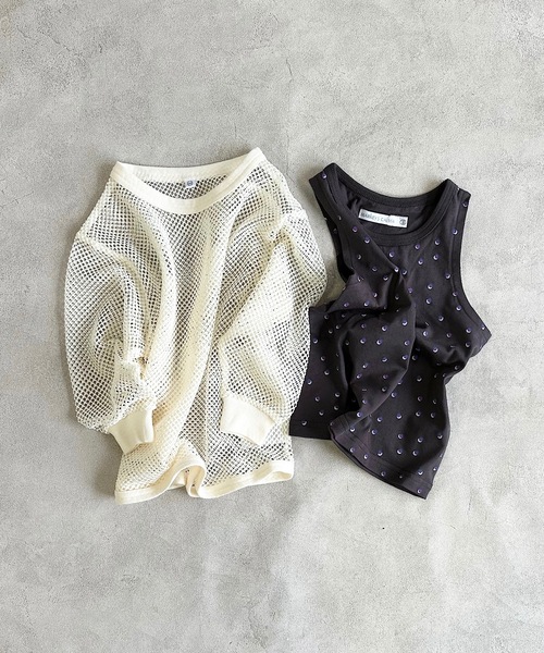 CALMIA（カルミア）の「レイヤードメッシュトップス（100～150cm）（Tシャツ/カットソー・キッズ・ブラック/ブルー/オフホワイト・100/110/120/130/140/150）」の20枚目の写真