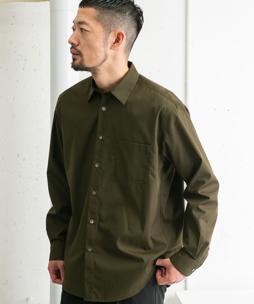 URBAN RESEARCH ROSSO MEN（アーバンリサーチロッソメン）の「『XLサイズあり』『防シワ』『防臭』ハイパフォーマンスブロードレギュラーシャツ（シャツ/ブラウス・メンズ・ストライプ/チェック/ネイビー/ホワイト/カーキ/ライトブルー・SMALL/MEDIUM/LARGE/X-LARGE）」の9枚目の写真