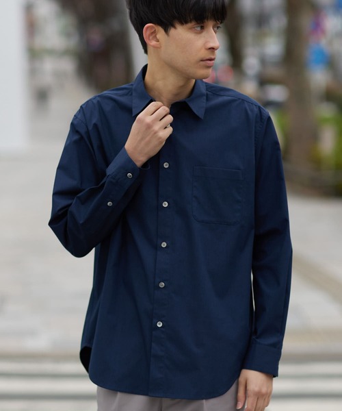 URBAN RESEARCH ROSSO MEN（アーバンリサーチロッソメン）の「『XLサイズあり』『防シワ』『防臭』ハイパフォーマンスブロードレギュラーシャツ（シャツ/ブラウス・メンズ・ストライプ/チェック/ネイビー/ホワイト/カーキ/ライトブルー・SMALL/MEDIUM/LARGE/X-LARGE）」の20枚目の写真