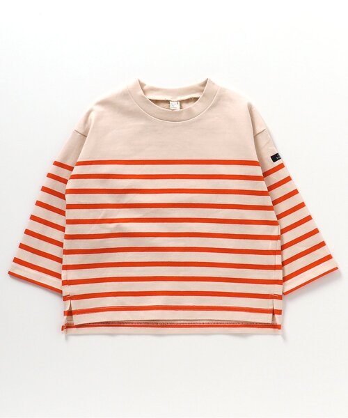 apres les cours（アプレレクール）の「【リンク】パネルボーダーTシャツ（Tシャツ/カットソー・キッズ・ブルー/オレンジ/イエロー・140/130/80/100/110/120/90）」の10枚目の写真