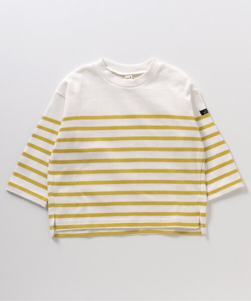 apres les cours（アプレレクール）の「【リンク】パネルボーダーTシャツ（Tシャツ/カットソー・キッズ・ブルー/オレンジ/イエロー・140/130/80/100/110/120/90）」の11枚目の写真