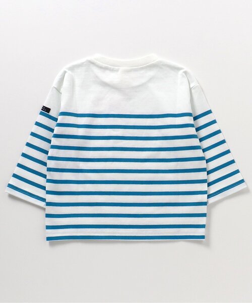 apres les cours（アプレレクール）の「【リンク】パネルボーダーTシャツ（Tシャツ/カットソー・キッズ・ブルー/オレンジ/イエロー・140/130/80/100/110/120/90）」の12枚目の写真