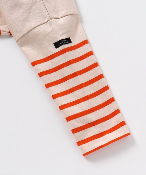 apres les cours（アプレレクール）の「【リンク】パネルボーダーTシャツ（Tシャツ/カットソー・キッズ・ブルー/オレンジ/イエロー・140/130/80/100/110/120/90）」の16枚目の写真