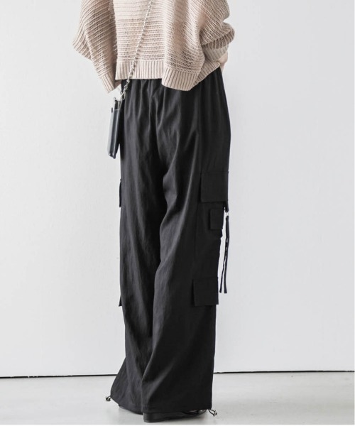 La-gemme(ラジェム)の「ドロストカーゴパンツ(カーゴパンツ・レディース・ブラック/チャコールグレー/ベージュ系/ライトブラウン・フリー)」の10枚目の写真