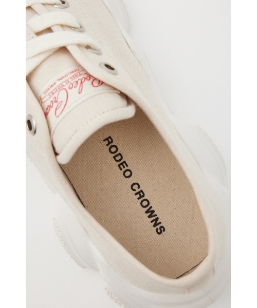 RODEO CROWNS WIDE BOWL（ロデオクラウンズワイドボウル）の「VOLUME SOLE SNEAKER（スニーカー・レディース・ブラック/ライトピンク/オフホワイト・23.5cm/24.5cm）」の8枚目の写真