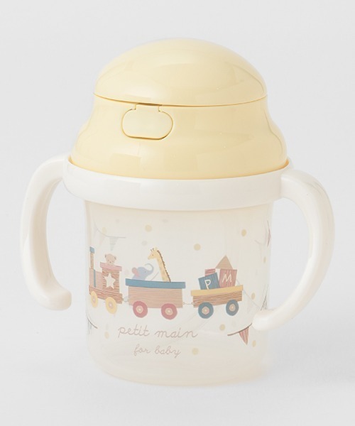 petit main（プティマイン）の「ストローマグ（マグ/哺乳瓶/お食事グッズ・キッズ・クリーム/ライトグリーン/ライトピンク・FREE）」の2枚目の写真