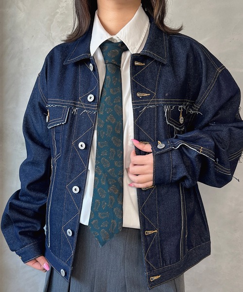 kutir（クティール）の「kutirlune／アソートペイズリー柄ネクタイ（ネクタイ・レディース・グリーン/ブラウン・FREE）」の2枚目の写真