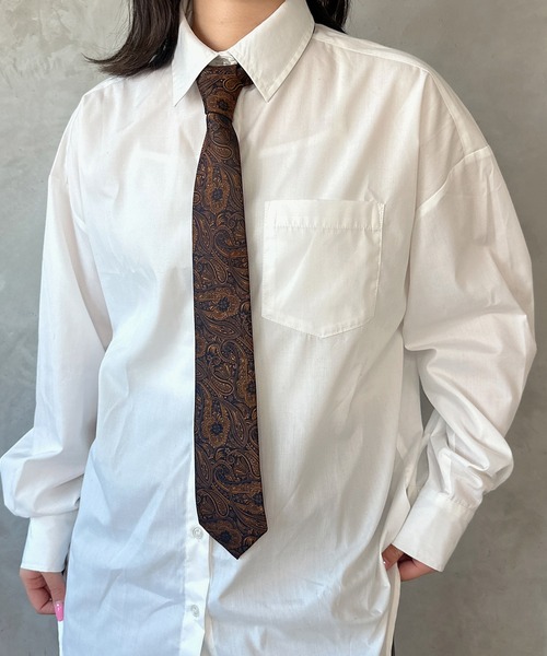 kutir（クティール）の「kutirlune／アソートペイズリー柄ネクタイ（ネクタイ・レディース・グリーン/ブラウン・FREE）」の4枚目の写真