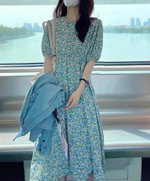 セール】花柄 ロングワンピース レディース 春夏（ワンピース