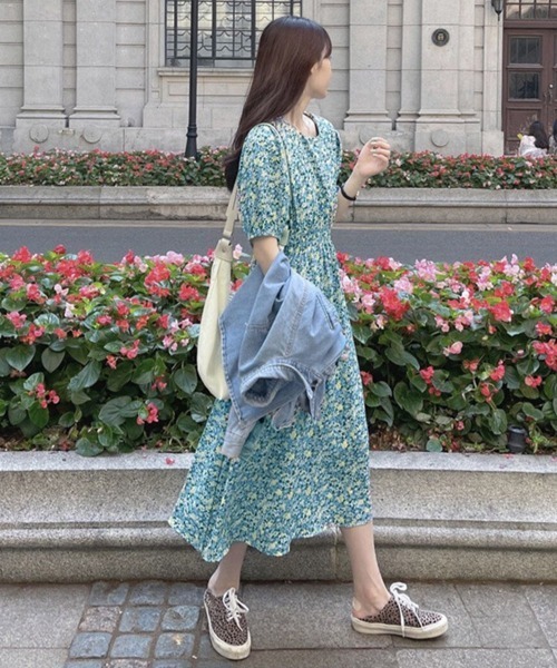 Miniministore(ミニミニストア)の「花柄 ロングワンピース レディース 春夏(ワンピース・レディース・グリーン・2XL/L/XL/M)」の5枚目の写真