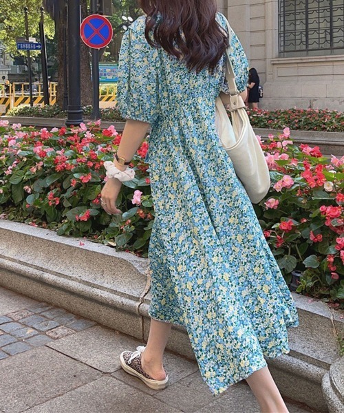 Miniministore(ミニミニストア)の「花柄 ロングワンピース レディース 春夏(ワンピース・レディース・グリーン・2XL/L/XL/M)」の6枚目の写真