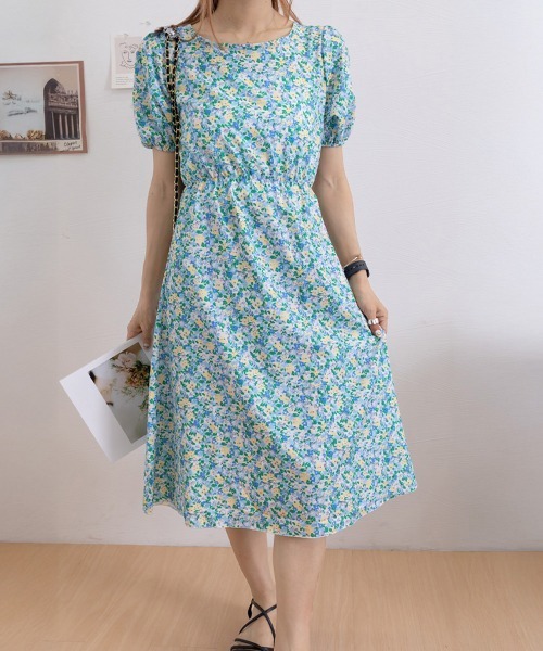 Miniministore(ミニミニストア)の「花柄 ロングワンピース レディース 春夏(ワンピース・レディース・グリーン・2XL/L/XL/M)」の11枚目の写真
