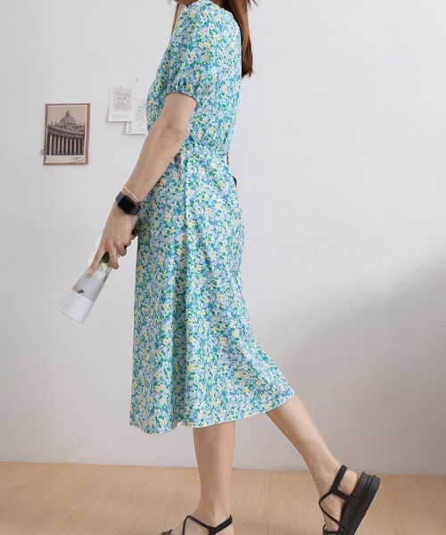 Miniministore(ミニミニストア)の「花柄 ロングワンピース レディース 春夏(ワンピース・レディース・グリーン・2XL/L/XL/M)」の14枚目の写真