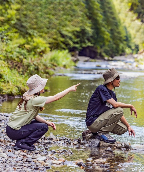 phenix outdoor(フェニックスアウトドア)の「phenix OUTDOOR(フェニックスアウトドア) レディース アウトドアロゴ 半袖Tシャツ (吸水速乾 / 抗菌防臭)(Tシャツ/カットソー・レディース・オフホワイト/グリーン系/ブラック・SMALL/MEDIUM/LARGE)」の21枚目の写真
