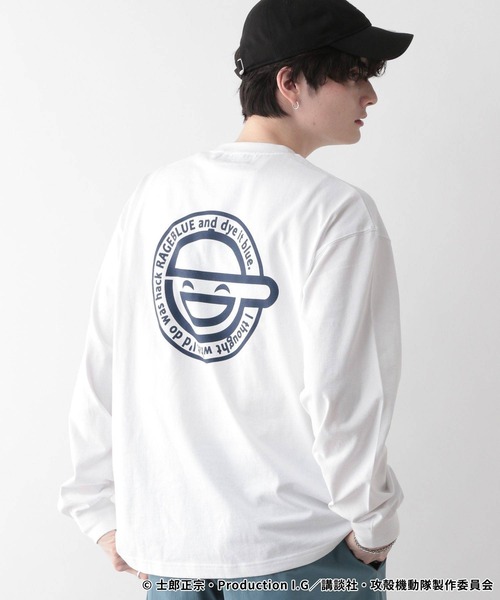 攻殻機動隊S.A.Cコラボ　プリントロンT ブラック　Mサイズ RAGEBLUE tシャツ 「攻殻機動隊 S.A.C.」コラボ/プリントロンT