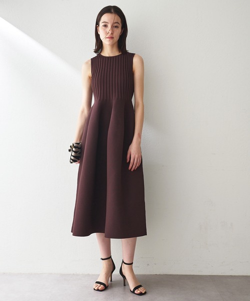 【極美品】ウィムガゼット　リブニットワンピース Whim Gazette（ウィムガゼット）の「リブコンビニットワンピース