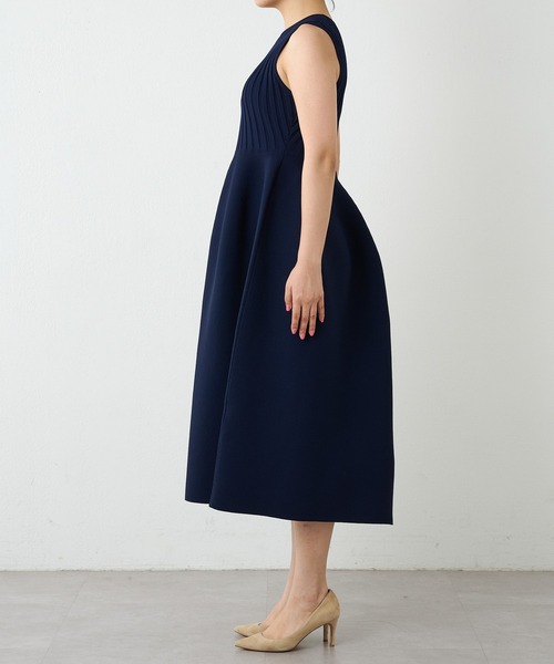 【極美品】ウィムガゼット　リブニットワンピース Whim Gazette(ウィム ガゼット)のリブコンビニットワンピース