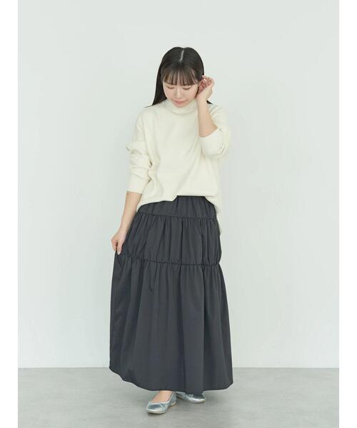 AMERICAN HOLIC(アメリカンホリック)の「【WEB限定・小柄女性向け】ティアードギャザースカート(スカート・レディース・ブラック/ブルー系その他7/ストライプ・XS)」の13枚目の写真