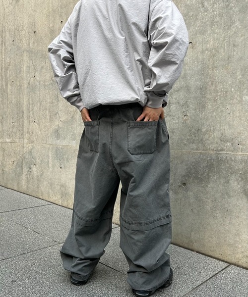 WHO'S WHO gallery(フーズフーギャラリー)の「【KOOKY'N/クーキー】BRONXヴィンテージライクワイドカーゴパンツ(カーゴパンツ・メンズ・チャコールグレー/インディゴブルー・FREE)」の4枚目の写真