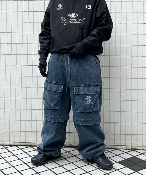 WHO'S WHO gallery(フーズフーギャラリー)の「【KOOKY'N/クーキー】BRONXヴィンテージライクワイドカーゴパンツ(カーゴパンツ・メンズ・チャコールグレー/インディゴブルー・FREE)」の7枚目の写真