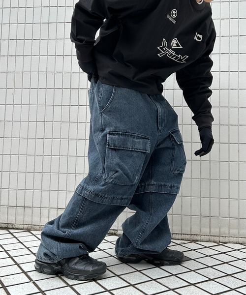 WHO'S WHO gallery(フーズフーギャラリー)の「【KOOKY'N/クーキー】BRONXヴィンテージライクワイドカーゴパンツ(カーゴパンツ・メンズ・チャコールグレー/インディゴブルー・FREE)」の10枚目の写真