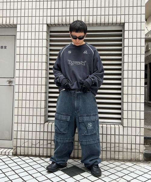 WHO'S WHO gallery(フーズフーギャラリー)の「【KOOKY'N/クーキー】BRONXヴィンテージライクワイドカーゴパンツ(カーゴパンツ・メンズ・チャコールグレー/インディゴブルー・FREE)」の12枚目の写真