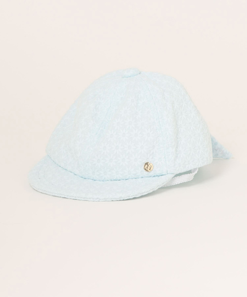 HAKKA BABY（ハッカベビー）の「[ベビー]花柄レースキャップ（キャップ・キッズ・ピンク/ホワイト/サックスブルー・S）」の3枚目の写真