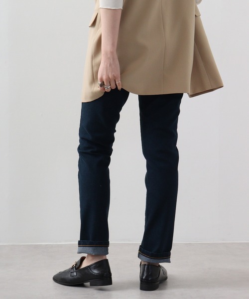 atONE(アットワン)の「atONE 紐付きウエストゴムデニムパンツ(デニムパンツ・レディース・ワンウォッシュ/ネイビー/ブルー/ベージュ/ブラック/カーキ・L/LL/3L/4L/M)」の19枚目の写真