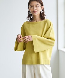 【RONEL】ワイドスリーブボートネックニットトップス