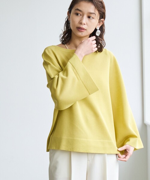 coen(コーエン)の「【RONEL】ワイドスリーブボートネックニットトップス(ニット/セーター・レディース・その他1/イエロー/オフホワイト・S/M)」の22枚目の写真