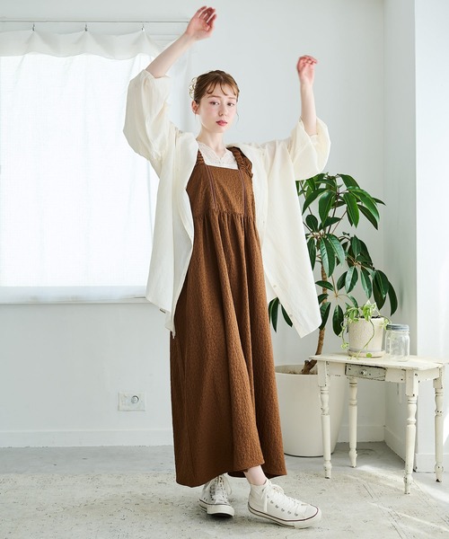 Crisp(クリスプ)の「フリンジギャザーチュニック(シャツ/ブラウス・レディース・イエロー/ピンク/アイボリー・FREE)」の17枚目の写真