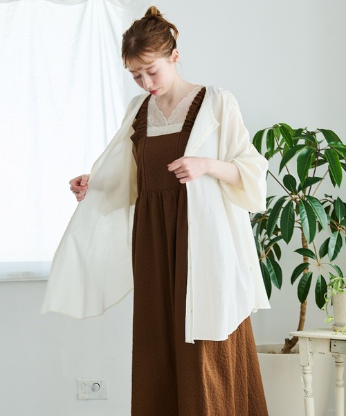 Crisp(クリスプ)の「フリンジギャザーチュニック(シャツ/ブラウス・レディース・イエロー/ピンク/アイボリー・FREE)」の19枚目の写真