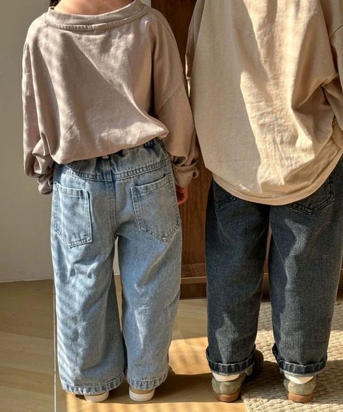 Bambin(ボンバン)の「【 Bambin / ボンバン 】 ハート デニム(デニムパンツ・キッズ・ブルー/ブラック・130/120/110/100)」の12枚目の写真