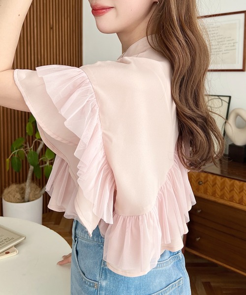 moment+（モーメントプラス）の「シフォンジョーゼット&チュールダブル