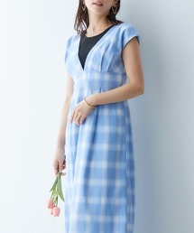 小さいサイズ　チェック柄ワンピース低身長さん・小柄女性