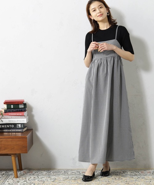 FOUND GOOD（ファウンドグッド）の「サッカーキャミワンピース（ワンピース・レディース・ブラウン系/ブラック/グレー系・L/S/M）」の2枚目の写真