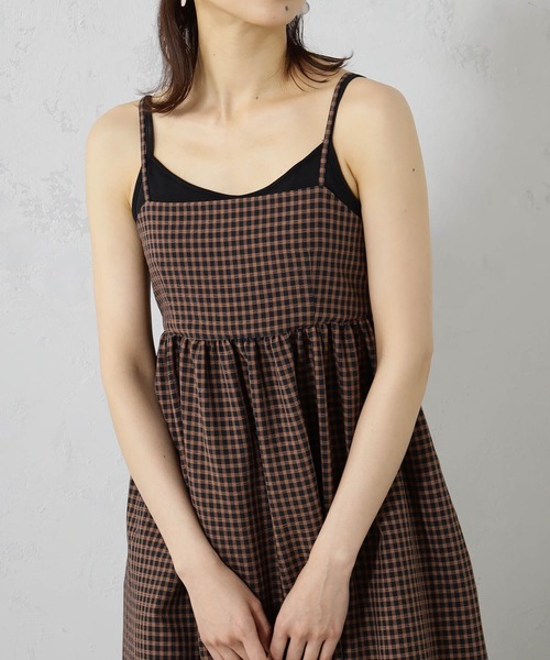 FOUND GOOD（ファウンドグッド）の「サッカーキャミワンピース（ワンピース・レディース・ブラウン系/ブラック/グレー系・L/S/M）」の12枚目の写真