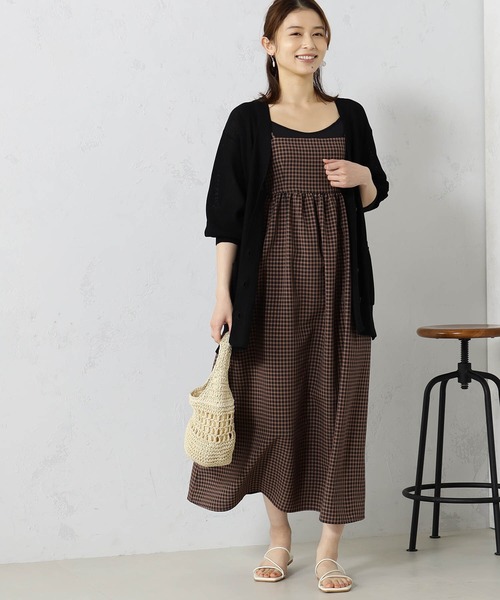 FOUND GOOD（ファウンドグッド）の「サッカーキャミワンピース（ワンピース・レディース・ブラウン系/ブラック/グレー系・L/S/M）」の15枚目の写真