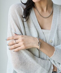 coen | ニュアンスメタル＆アンカーチェーンブレスレット(ブレスレット)