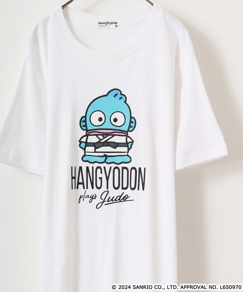 sanrio（サンリオ）の「Sanrio characters　プリント 半袖Tシャツ（Tシャツ/カットソー・メンズ・ネイビー/チャコール/ブラック系/オートミール/サックスブルー系1/ブルー系その他/ライトパープル/カーキ系/サックスブルー系/グリーン/ライトカーキ/レッド/ブラック系1/ホワイト系その他/ネイビー系1/グリーン系/ブラック系3/アイボリー系1/ホワイト系4/ホワイト/クリーム/ネイビー系/アイボリー系/ブラック系2/ホワイト系3/チャコールグレー/ブラック系4/ホワイト系その他2/杢グレー/ホワイト系5/サックスブルー/アイボリー/ピンクベージュ/ライトオレンジ系/ブラック/ホワイト系/ブルーグレー/ライトオレンジ系1/ホワイト系1/ホワイト系2/レッド系/ブルー系その他2・M/L/LL）」の7枚目の写真