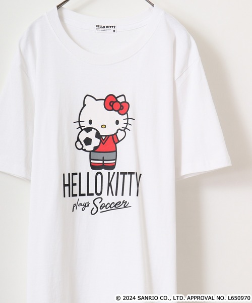 sanrio（サンリオ）の「Sanrio characters　プリント 半袖Tシャツ（Tシャツ/カットソー・メンズ・ネイビー/チャコール/ブラック系/オートミール/サックスブルー系1/ブルー系その他/ライトパープル/カーキ系/サックスブルー系/グリーン/ライトカーキ/レッド/ブラック系1/ホワイト系その他/ネイビー系1/グリーン系/ブラック系3/アイボリー系1/ホワイト系4/ホワイト/クリーム/ネイビー系/アイボリー系/ブラック系2/ホワイト系3/チャコールグレー/ブラック系4/ホワイト系その他2/杢グレー/ホワイト系5/サックスブルー/アイボリー/ピンクベージュ/ライトオレンジ系/ブラック/ホワイト系/ブルーグレー/ライトオレンジ系1/ホワイト系1/ホワイト系2/レッド系/ブルー系その他2・M/L/LL）」の8枚目の写真
