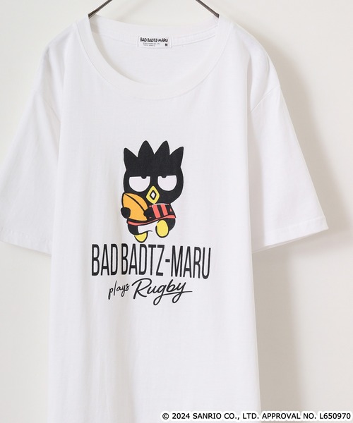 sanrio（サンリオ）の「Sanrio characters　プリント 半袖Tシャツ（Tシャツ/カットソー・メンズ・ネイビー/チャコール/ブラック系/オートミール/サックスブルー系1/ブルー系その他/ライトパープル/カーキ系/サックスブルー系/グリーン/ライトカーキ/レッド/ブラック系1/ホワイト系その他/ネイビー系1/グリーン系/ブラック系3/アイボリー系1/ホワイト系4/ホワイト/クリーム/ネイビー系/アイボリー系/ブラック系2/ホワイト系3/チャコールグレー/ブラック系4/ホワイト系その他2/杢グレー/ホワイト系5/サックスブルー/アイボリー/ピンクベージュ/ライトオレンジ系/ブラック/ホワイト系/ブルーグレー/ライトオレンジ系1/ホワイト系1/ホワイト系2/レッド系/ブルー系その他2・M/L/LL）」の10枚目の写真