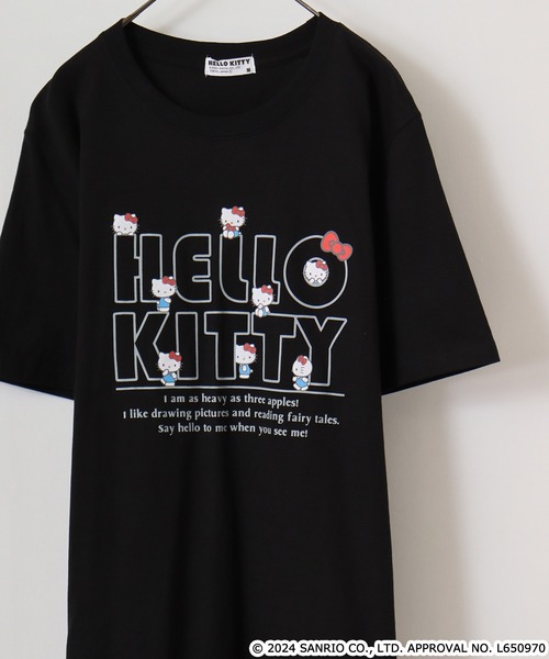 sanrio（サンリオ）の「Sanrio characters　プリント 半袖Tシャツ（Tシャツ/カットソー・メンズ・ネイビー/チャコール/ブラック系/オートミール/サックスブルー系1/ブルー系その他/ライトパープル/カーキ系/サックスブルー系/グリーン/ライトカーキ/レッド/ブラック系1/ホワイト系その他/ネイビー系1/グリーン系/ブラック系3/アイボリー系1/ホワイト系4/ホワイト/クリーム/ネイビー系/アイボリー系/ブラック系2/ホワイト系3/チャコールグレー/ブラック系4/ホワイト系その他2/杢グレー/ホワイト系5/サックスブルー/アイボリー/ピンクベージュ/ライトオレンジ系/ブラック/ホワイト系/ブルーグレー/ライトオレンジ系1/ホワイト系1/ホワイト系2/レッド系/ブルー系その他2・M/L/LL）」の13枚目の写真