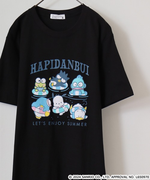 sanrio（サンリオ）の「Sanrio characters　プリント 半袖Tシャツ（Tシャツ/カットソー・メンズ・ネイビー/チャコール/ブラック系/オートミール/サックスブルー系1/ブルー系その他/ライトパープル/カーキ系/サックスブルー系/グリーン/ライトカーキ/レッド/ブラック系1/ホワイト系その他/ネイビー系1/グリーン系/ブラック系3/アイボリー系1/ホワイト系4/ホワイト/クリーム/ネイビー系/アイボリー系/ブラック系2/ホワイト系3/チャコールグレー/ブラック系4/ホワイト系その他2/杢グレー/ホワイト系5/サックスブルー/アイボリー/ピンクベージュ/ライトオレンジ系/ブラック/ホワイト系/ブルーグレー/ライトオレンジ系1/ホワイト系1/ホワイト系2/レッド系/ブルー系その他2・M/L/LL）」の14枚目の写真
